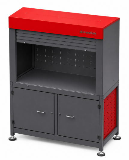 Table de travail métallique professionnelle rideau aluminium verrouillable à clé   طاولة عمل احترافية - PRO04